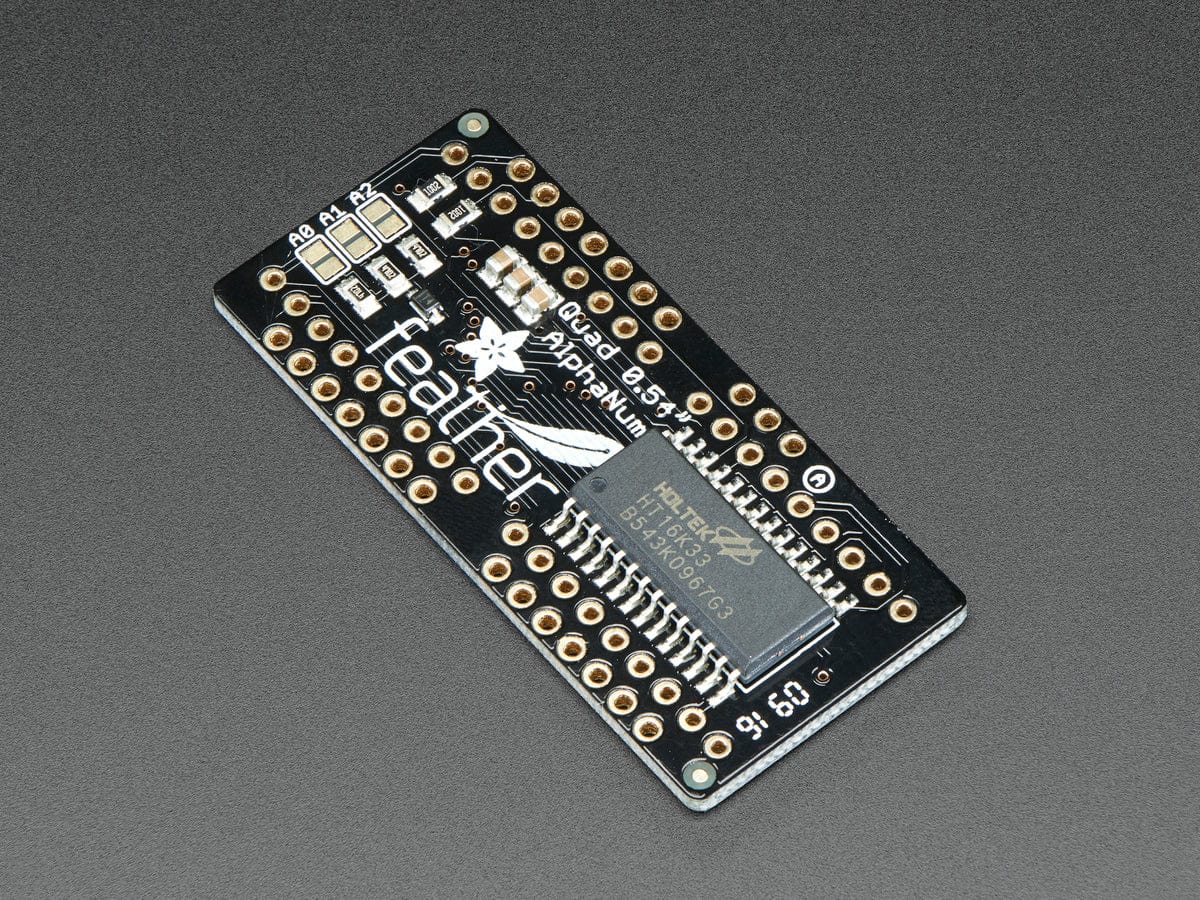 Adafruit 0.54" Quad Alphanumeric FeatherWing Display - Red - The Pi Hut