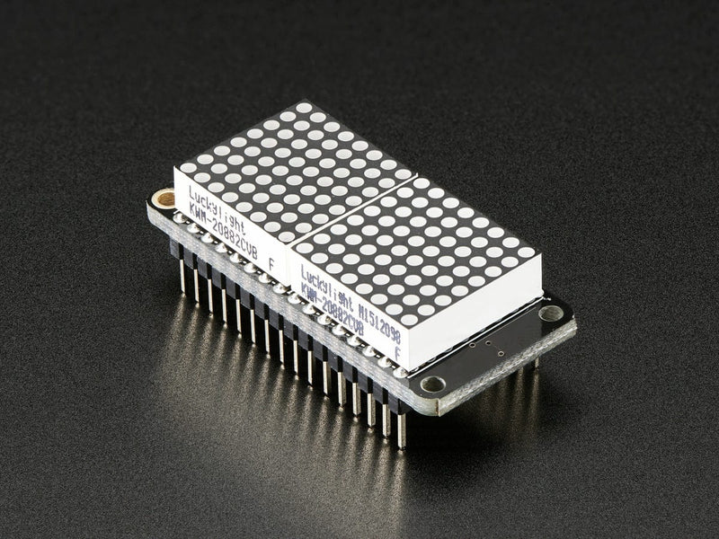 Adafruit 0.8" 8x16 LED Matrix FeatherWing Display Kit - Yellow - The Pi Hut
