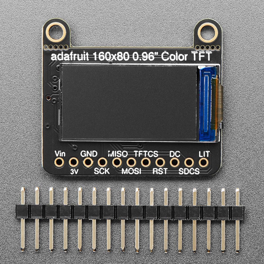 Adafruit 0.96" 160x80 Color TFT Display w/ MicroSD Card Breakout (ST7735) - The Pi Hut