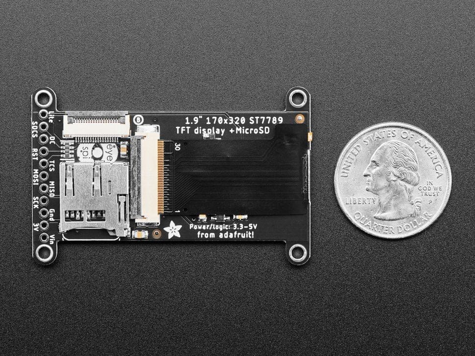 Adafruit 1.9" 320x170 Color IPS TFT Display (ST7789) by Adafruit - The Pi Hut