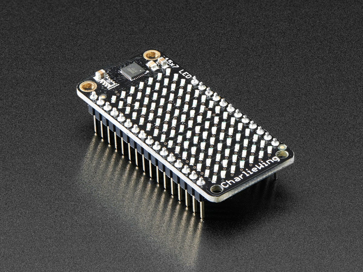 Adafruit 15x7 CharliePlex LED Matrix Display FeatherWing - Blue - The Pi Hut