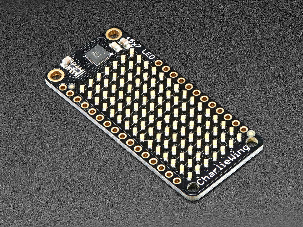 Adafruit 15x7 CharliePlex LED Matrix FeatherWing - Warm White - The Pi Hut