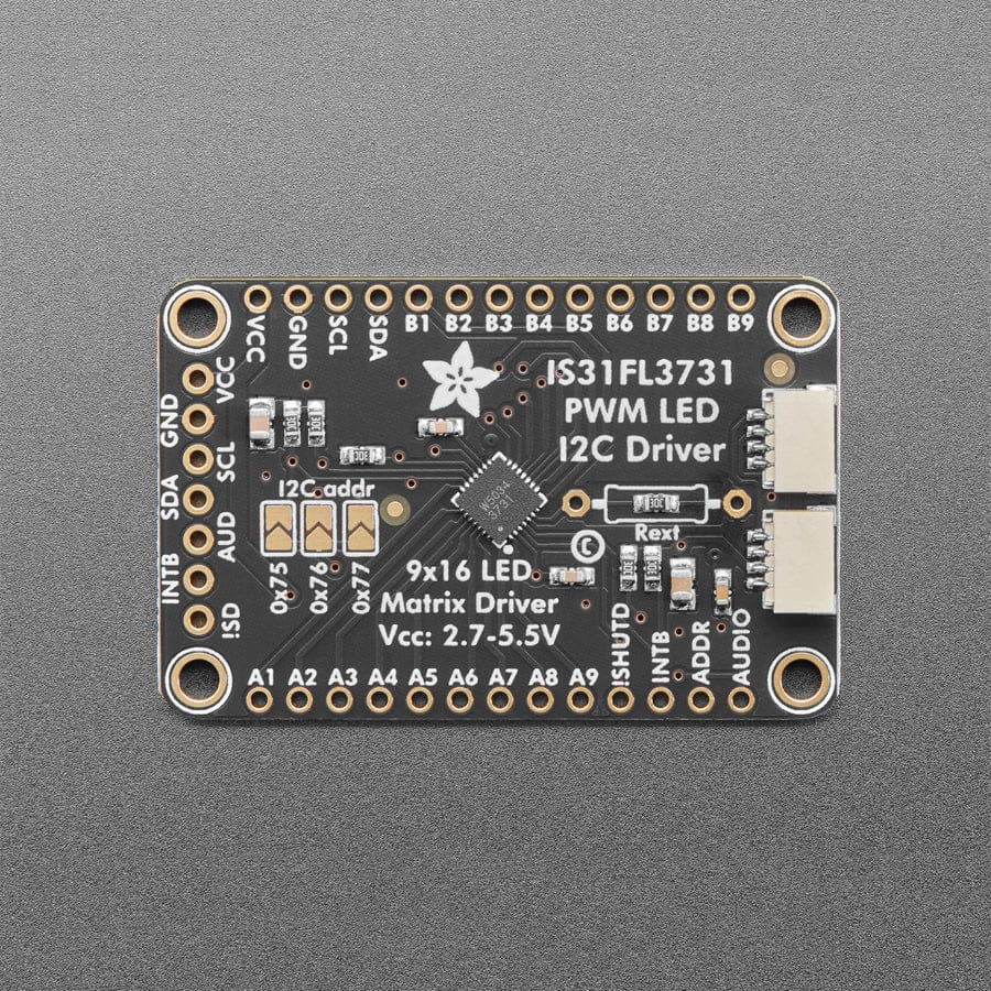 Adafruit 16x9 Charlieplexed PWM LED Matrix Driver - IS31FL3731 - STEMMA QT / Qwiic - The Pi Hut