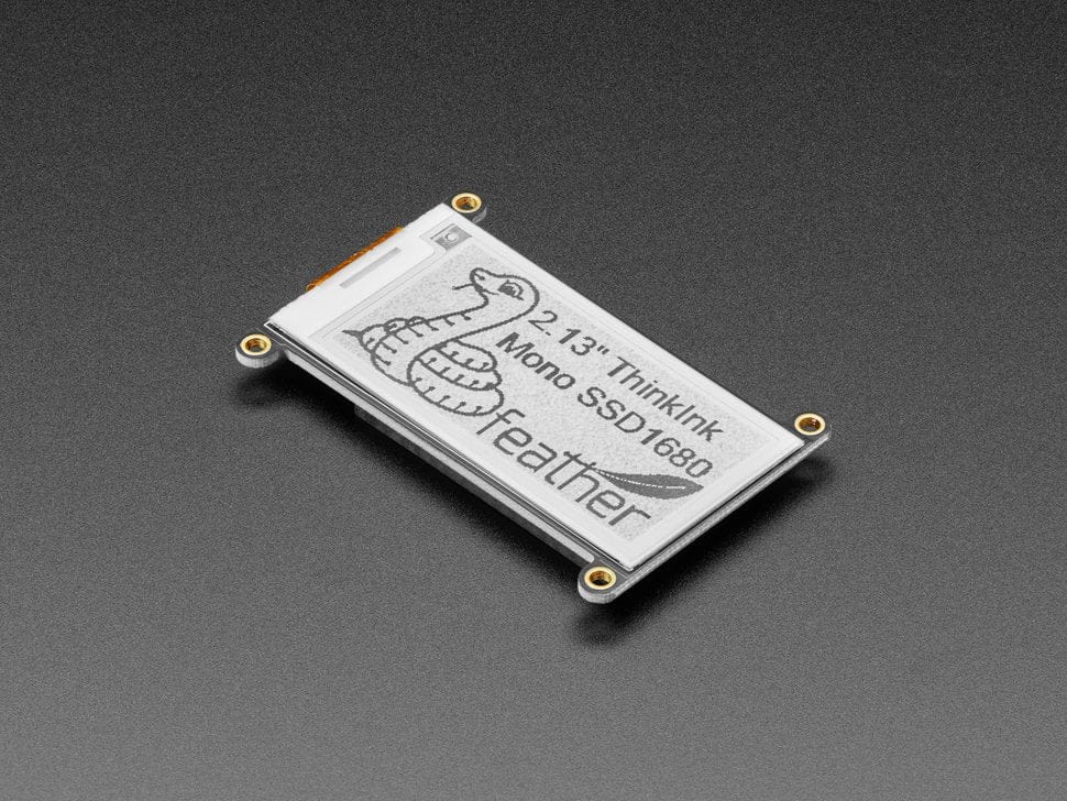 Adafruit 2.13" Monochrome eInk / ePaper Display FeatherWing (250x122 Monochrome with SSD1675 ) - The Pi Hut