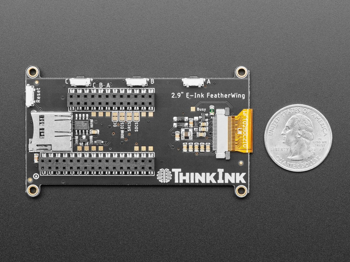 Adafruit 2.9" Grayscale eInk / ePaper Display FeatherWing - The Pi Hut