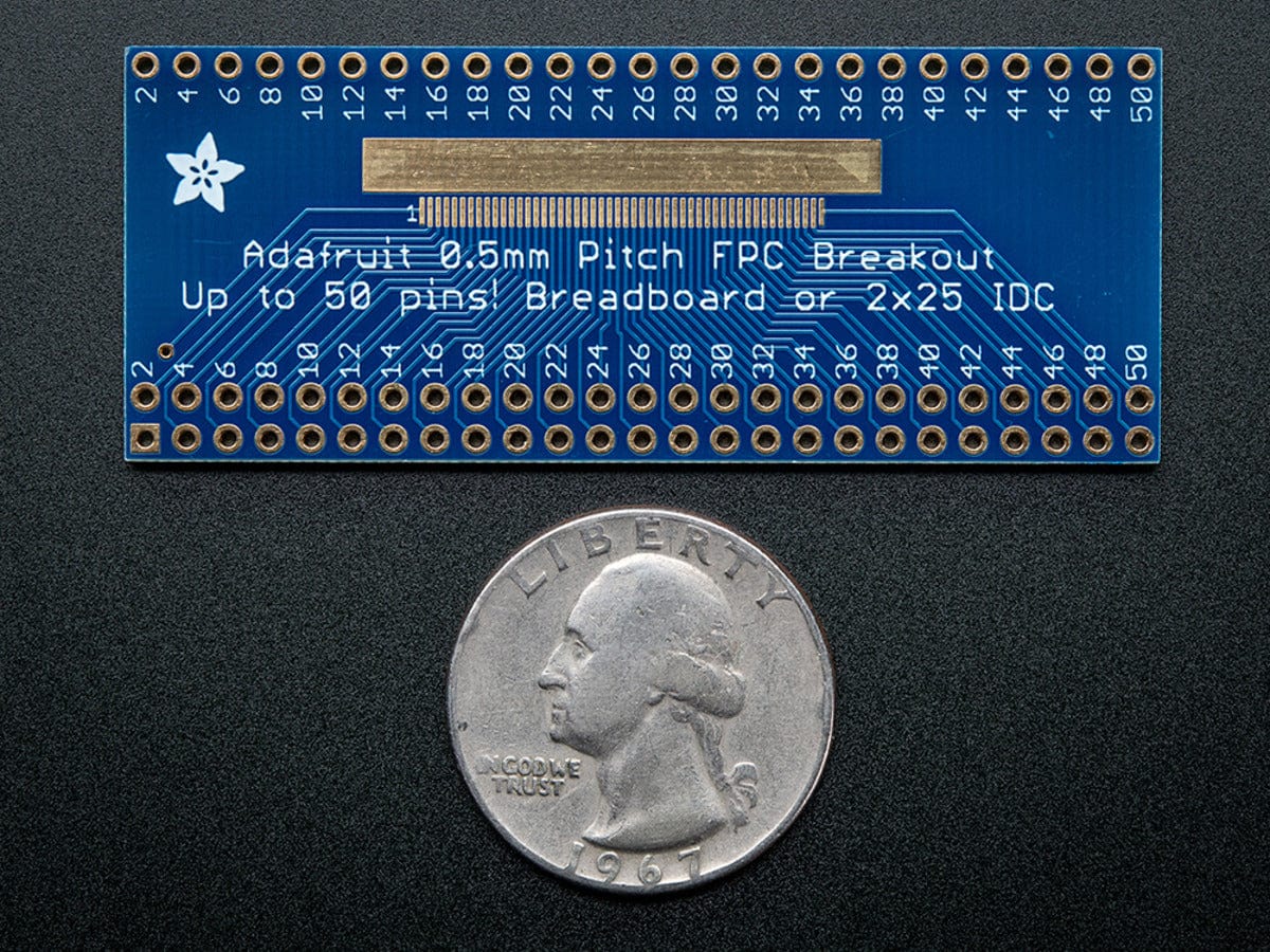 Adafruit 50 pin 0.5mm pitch FPC Adapter - The Pi Hut