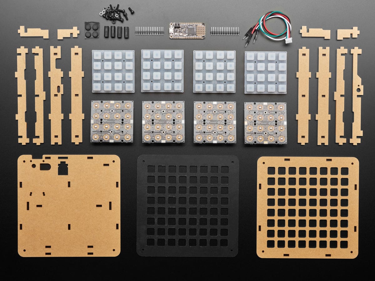 Adafruit 8x8 NeoTrellis Feather M4 Kit Pack | The Pi Hut