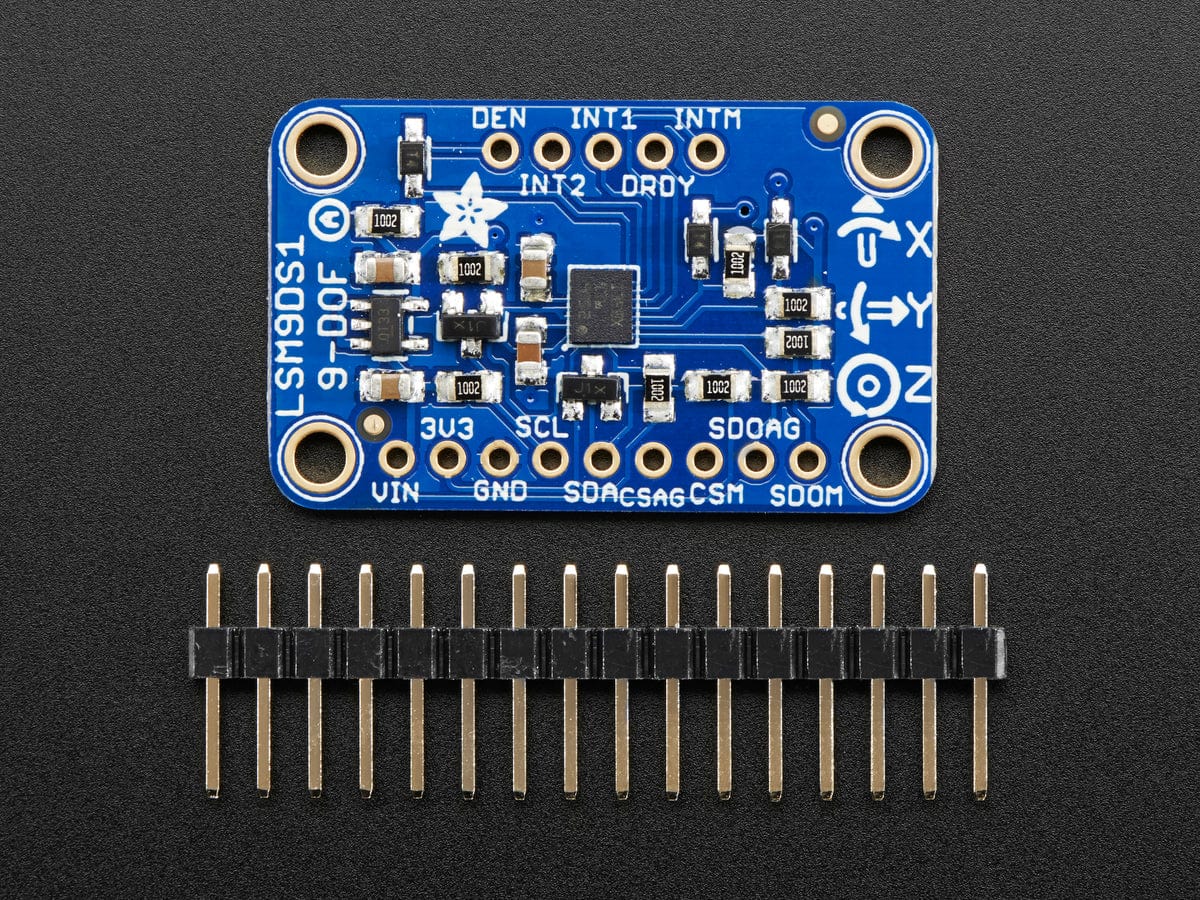 Adafruit 9-DOF Accel/Mag/Gyro+Temp Breakout Board - LSM9DS1 - The Pi Hut