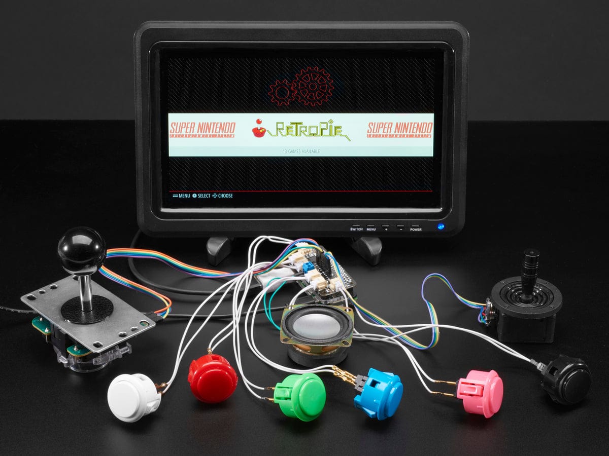 Adafruit Arcade Bonnet for Raspberry Pi with JST Connectors - The Pi Hut