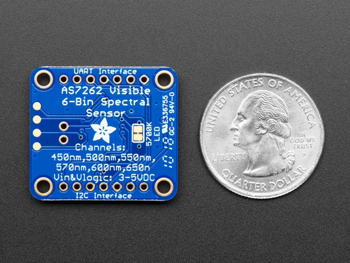 Adafruit AS7262 6-Channel Visible Light / Color Sensor Breakout - The Pi Hut