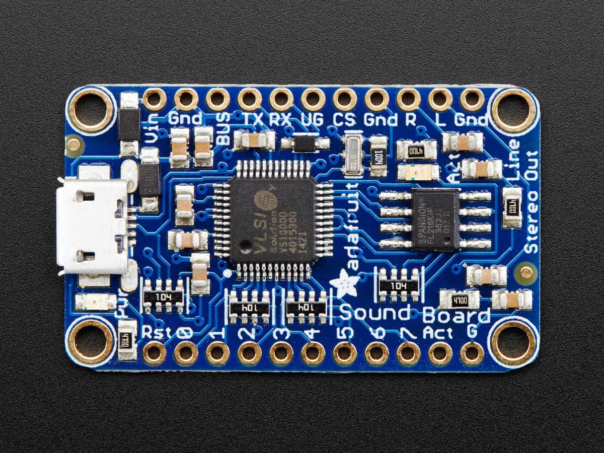 Adafruit Audio FX Mini Sound Board - WAV/OGG Trigger - 2MB Flash - The Pi Hut