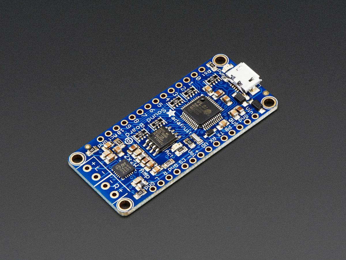 Adafruit Audio FX Sound Board + 2x2W Amp - WAV/OGG Trigger - 2MB - The Pi Hut