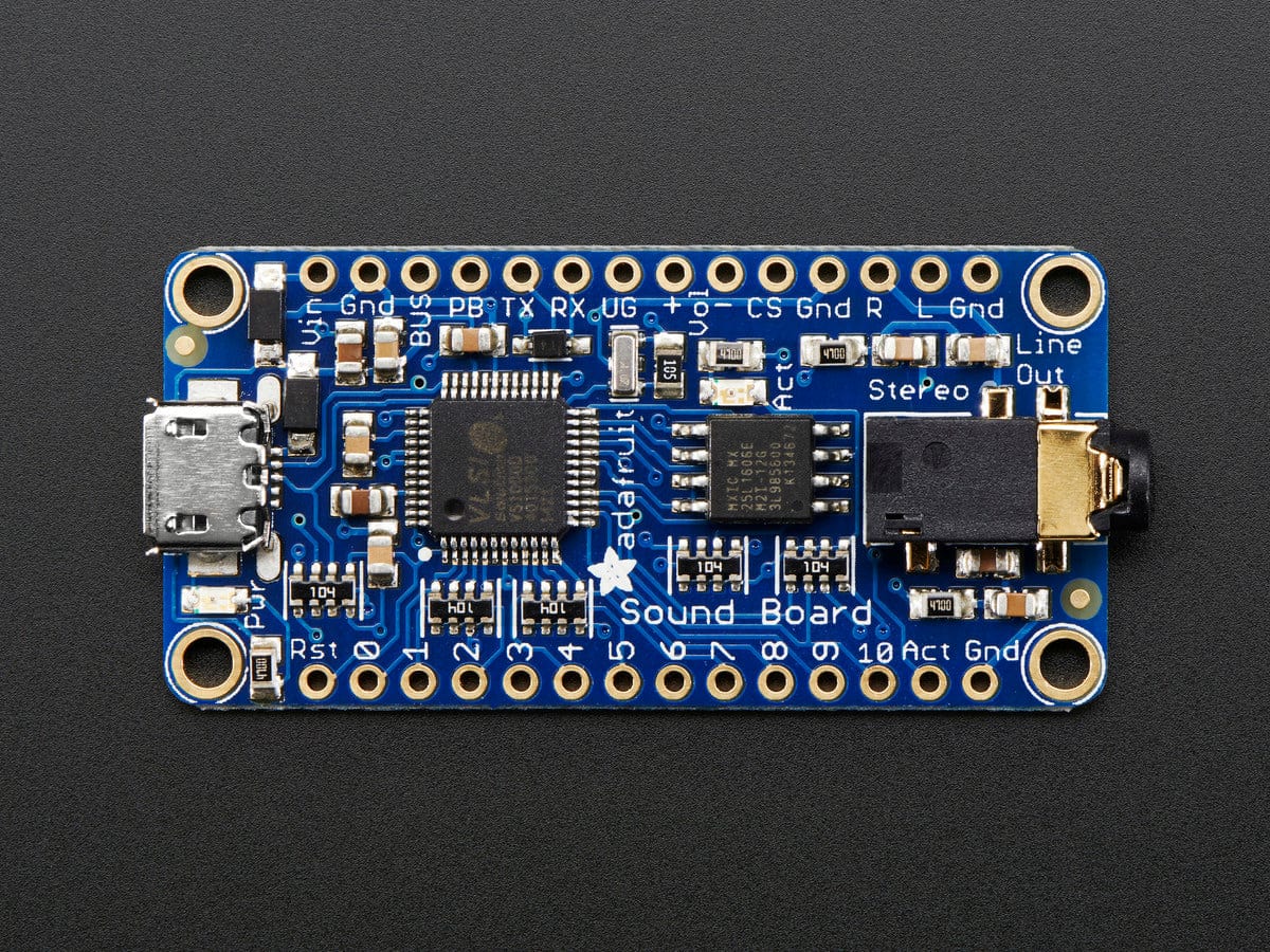 Adafruit Audio FX Sound Board - WAV/OGG Trigger with 2MB Flash - The Pi Hut