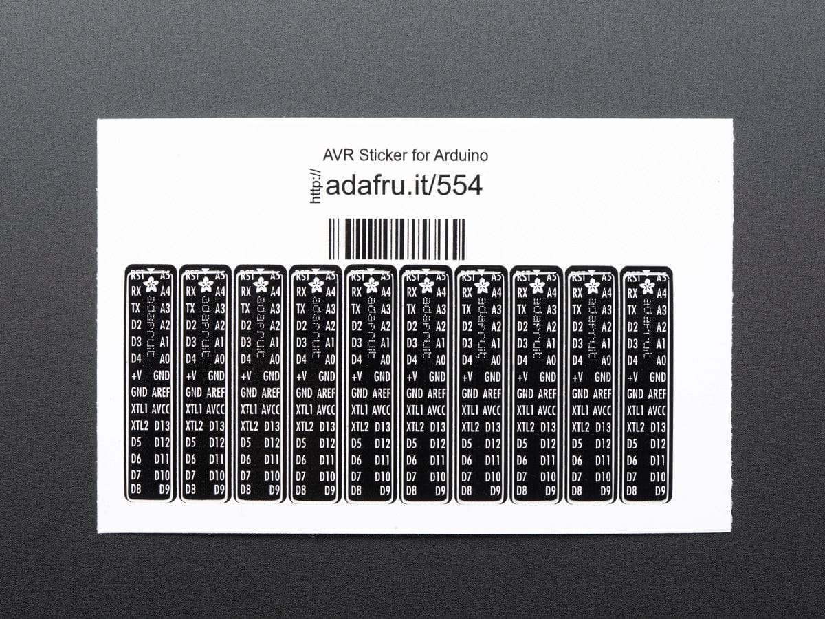 Adafruit AVR Sticker for Breadboard Arduino-compatibles - 10 pcs - The Pi Hut