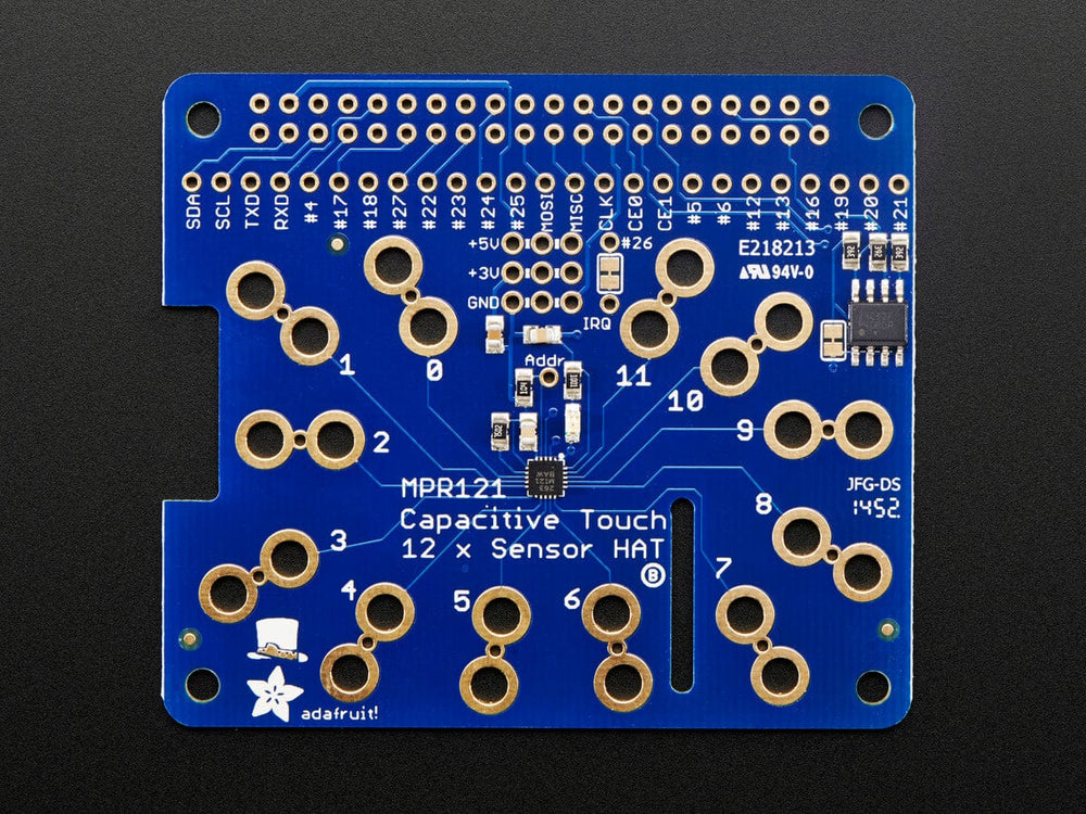 Adafruit Capacitive Touch HAT for Raspberry Pi - Mini Kit - The Pi Hut