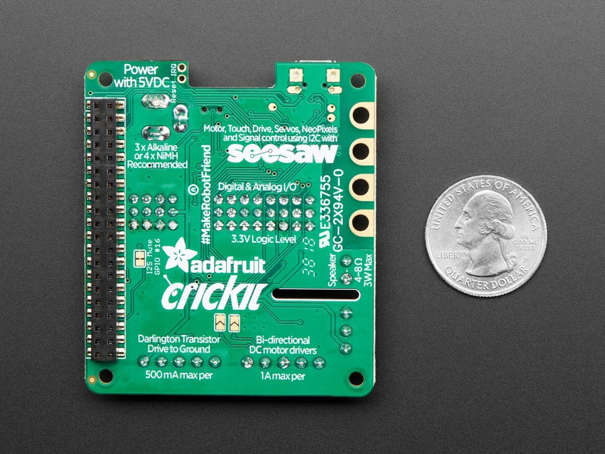 Adafruit CRICKIT HAT for Raspberry Pi - The Pi Hut