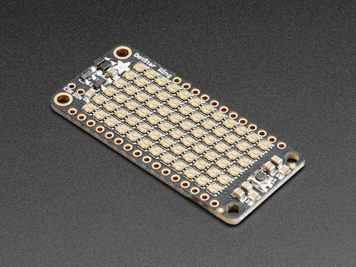 Adafruit DotStar FeatherWing - 6 x 12 RGB LEDs - The Pi Hut