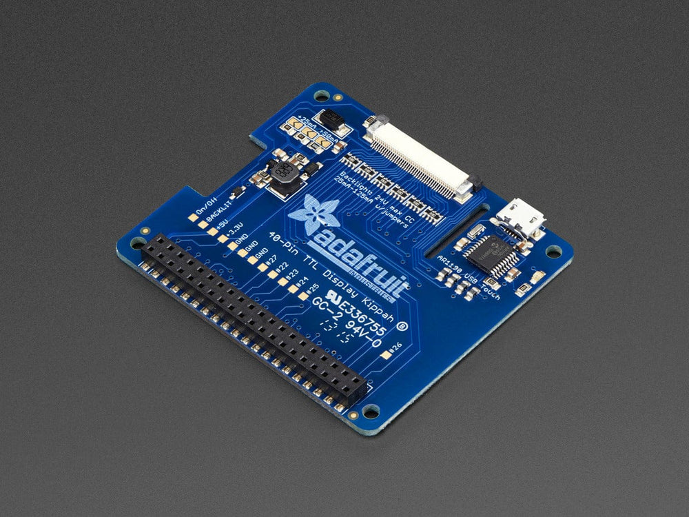 Adafruit DPI TFT Kippah for Raspberry Pi with Touch Support - The Pi Hut