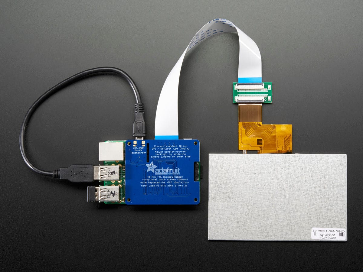 Adafruit DPI TFT Kippah for Raspberry Pi with Touch Support - The Pi Hut