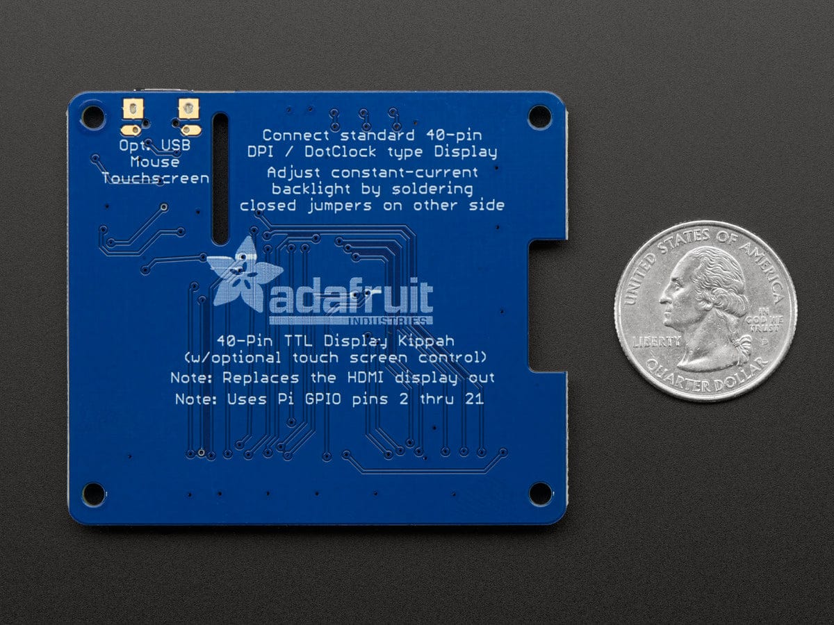 Adafruit DPI TFT Kippah for Raspberry Pi with Touch Support - The Pi Hut