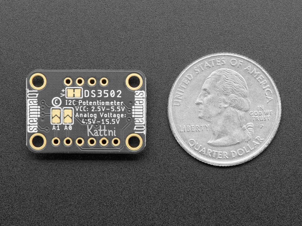 Adafruit DS3502 I2C Digital 10K Potentiometer Breakout - The Pi Hut