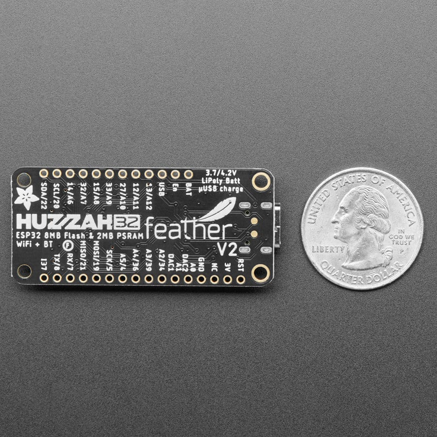 Adafruit ESP32 Feather V2 w.FL Antenna - 8MB Flash + 2 MB PSRAM - STEMMA QT - The Pi Hut