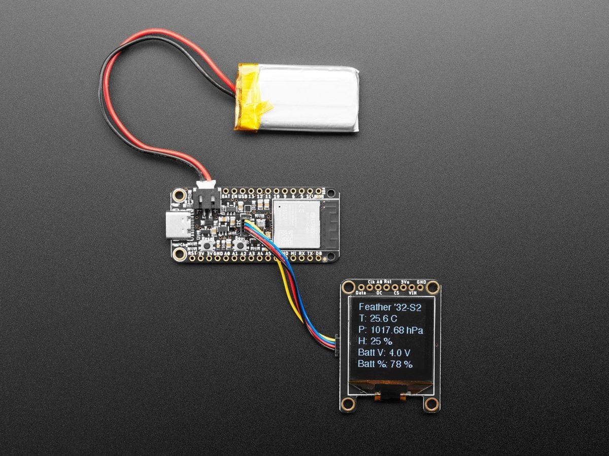 Adafruit ESP32-S2 Feather with BME280 Sensor - STEMMA QT (4MB Flash + 2 MB PSRAM) - The Pi Hut