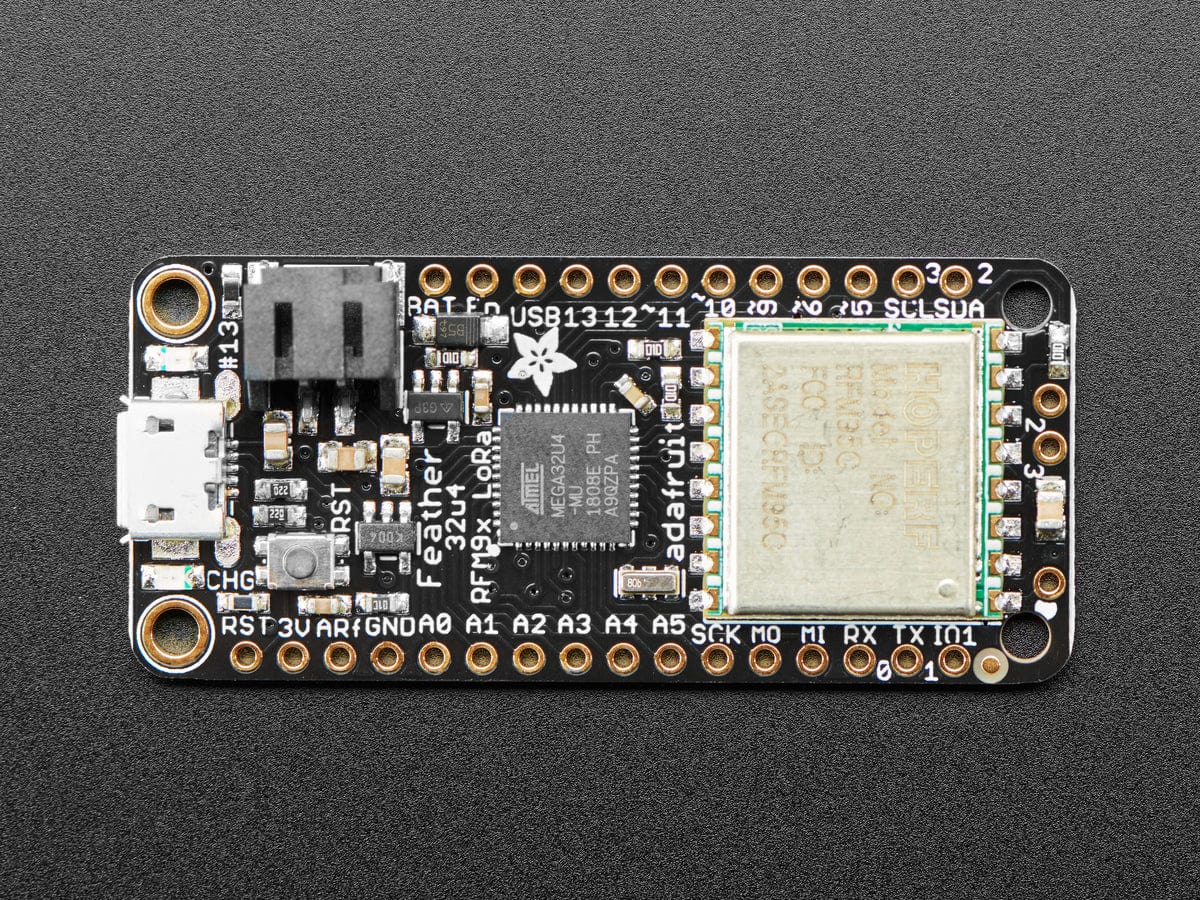 Adafruit Feather 32u4 RFM95 LoRa Radio- 868 or 915 MHz - The Pi Hut