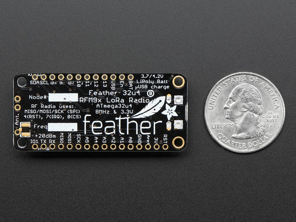 Adafruit Feather 32u4 RFM95 LoRa Radio- 868 or 915 MHz - The Pi Hut