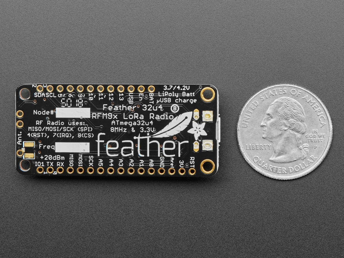 Adafruit Feather 32u4 RFM96 LoRa Radio - 433MHz - The Pi Hut