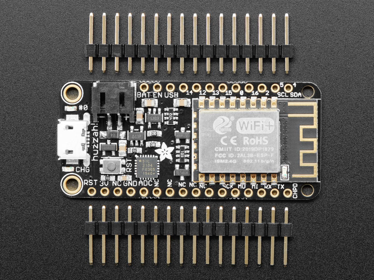 Adafruit Feather HUZZAH with ESP8266 - Loose Headers - The Pi Hut