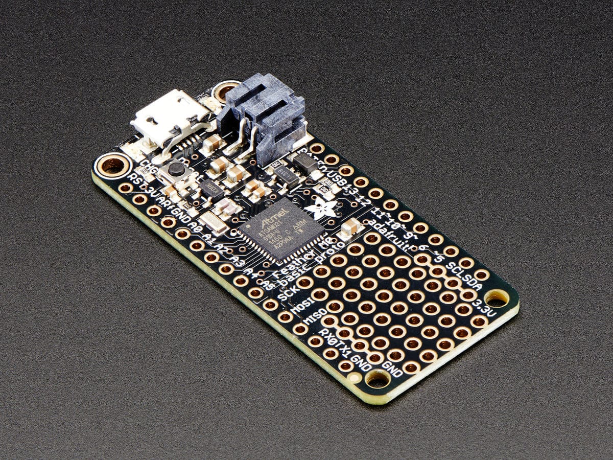 Adafruit Feather M0 Basic Proto - ATSAMD21 Cortex M0 - The Pi Hut