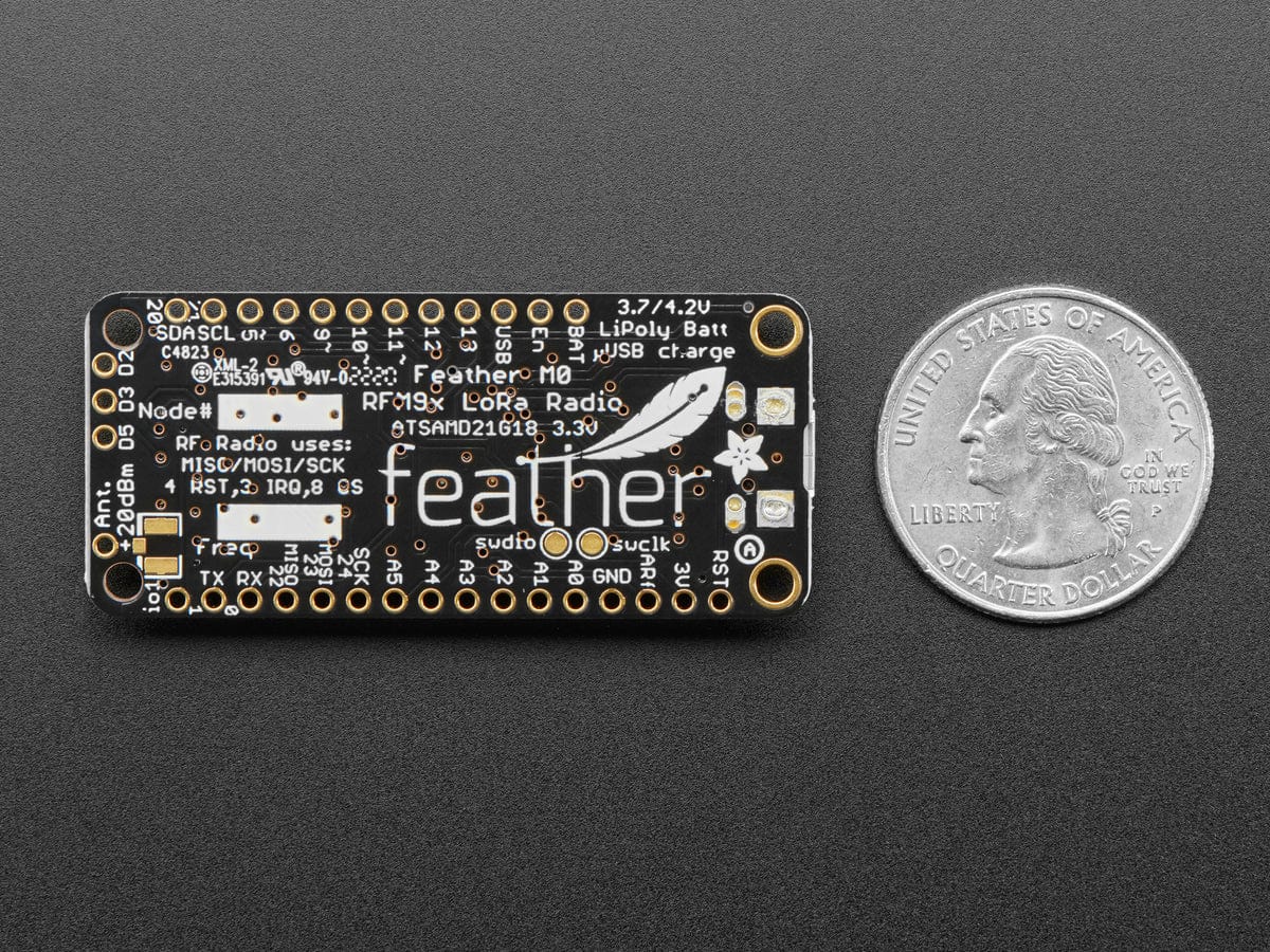 Adafruit Feather M0 RFM96 LoRa Radio - 433MHz - The Pi Hut