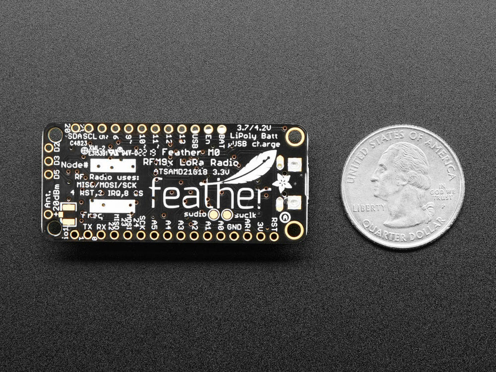 Adafruit Feather M0 with RFM95 LoRa Radio - 900MHz - The Pi Hut