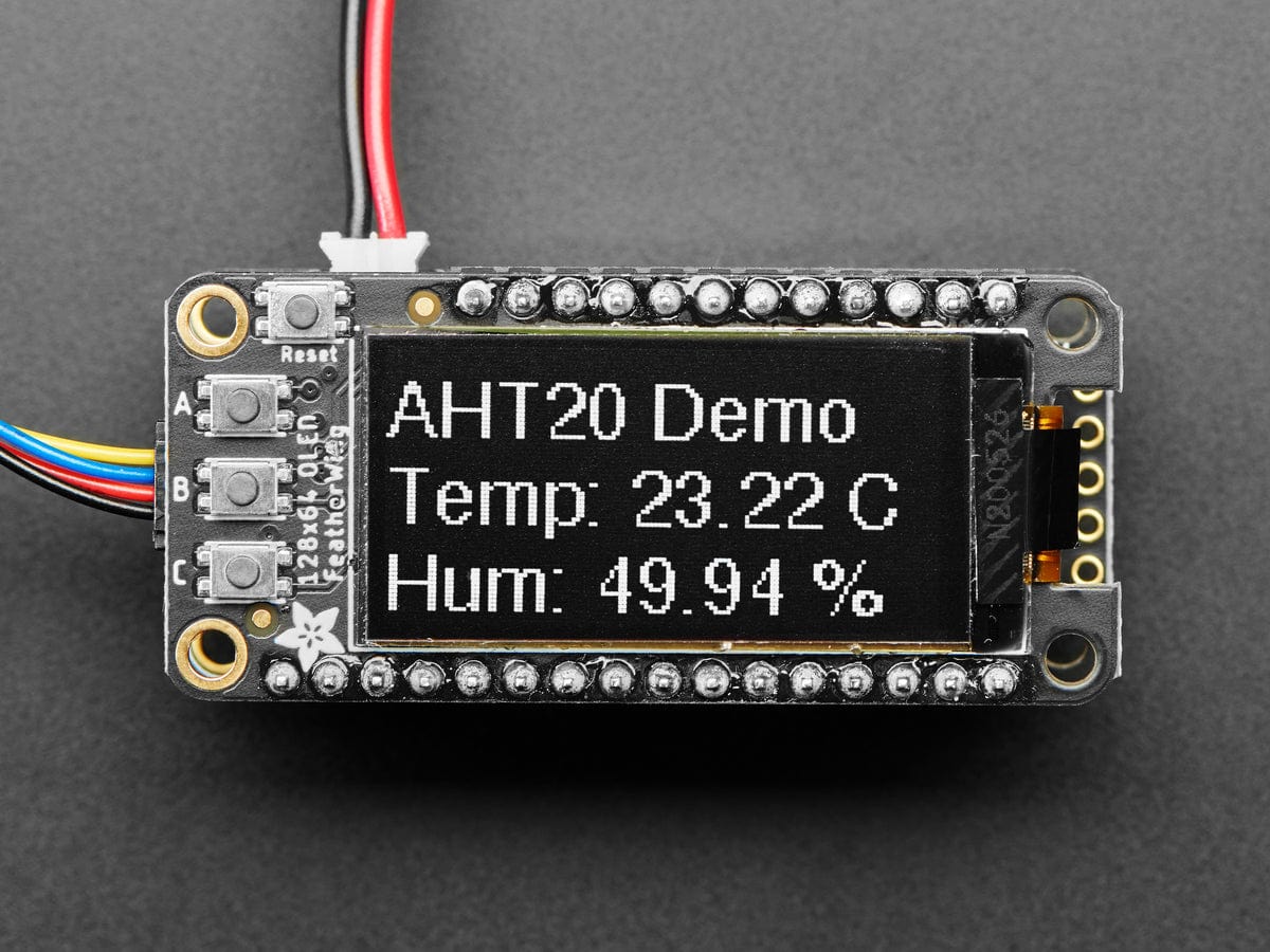 Adafruit FeatherWing OLED - 128x64 OLED Add-on For Feather - The Pi Hut