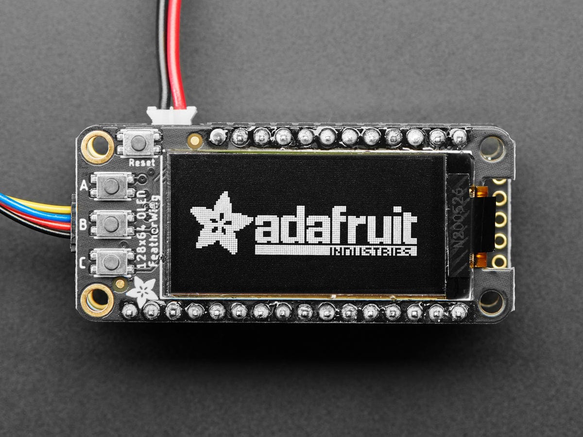 Adafruit FeatherWing OLED - 128x64 OLED Add-on For Feather - The Pi Hut