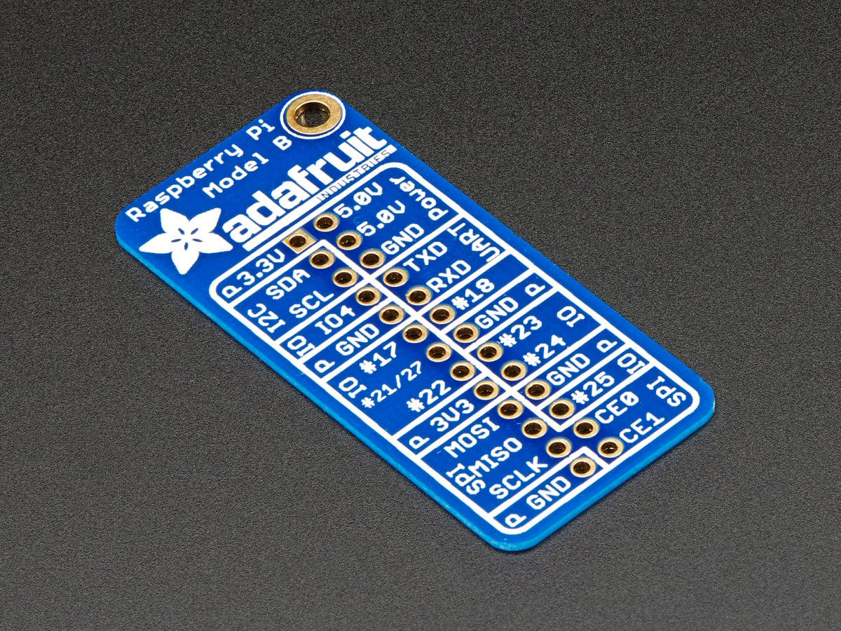 Adafruit GPIO Reference Card for Raspberry Pi Model B - The Pi Hut