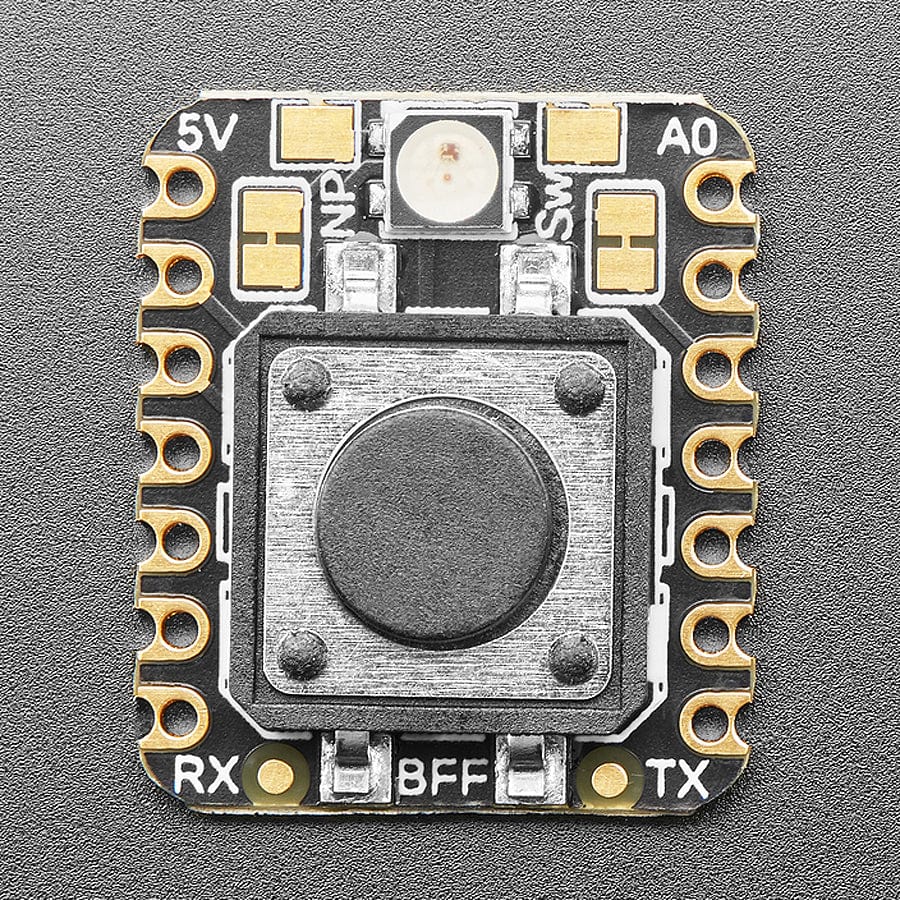 Adafruit IoT Button with NeoPixel BFF Add-On for QT Py and Xiao - The Pi Hut