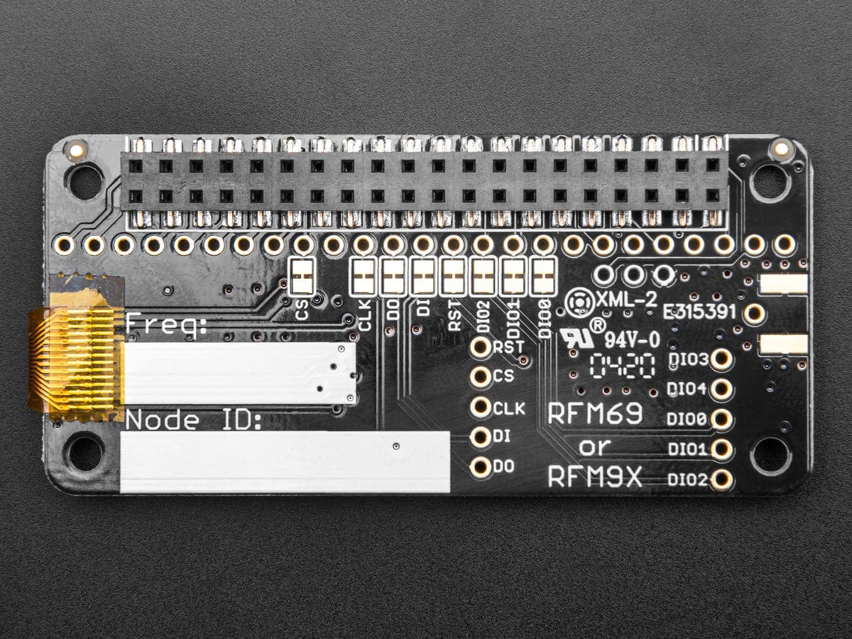 Adafruit LoRa Radio Bonnet RFM96W @ 433MHz - The Pi Hut