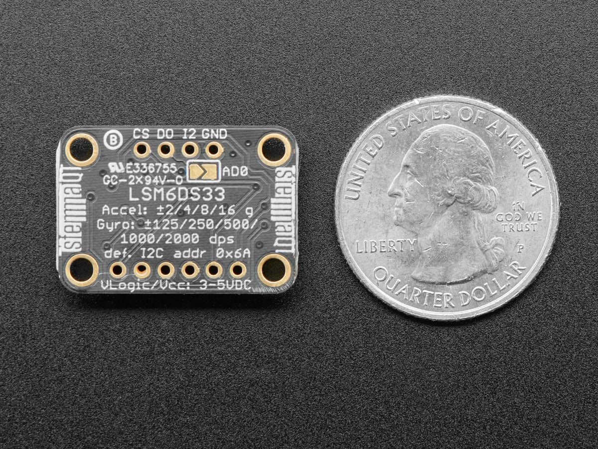 Adafruit LSM6DS33 6-DoF Accel + Gyro IMU - The Pi Hut