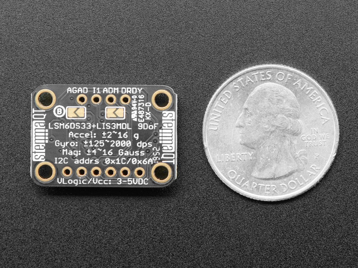 Adafruit LSM6DS33 + LIS3MDL - 9 DoF IMU with Accel / Gyro / Mag - The Pi Hut