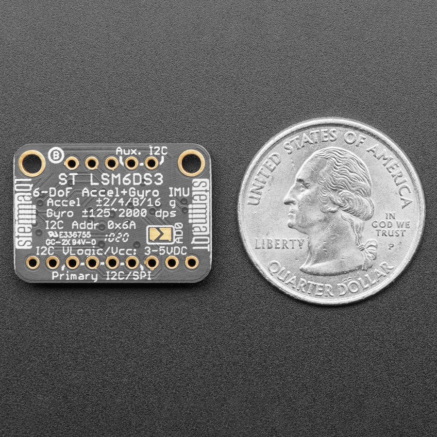 Adafruit LSM6DS3TR-C 6-DoF Accel + Gyro IMU - STEMMA QT / Qwiic - The Pi Hut