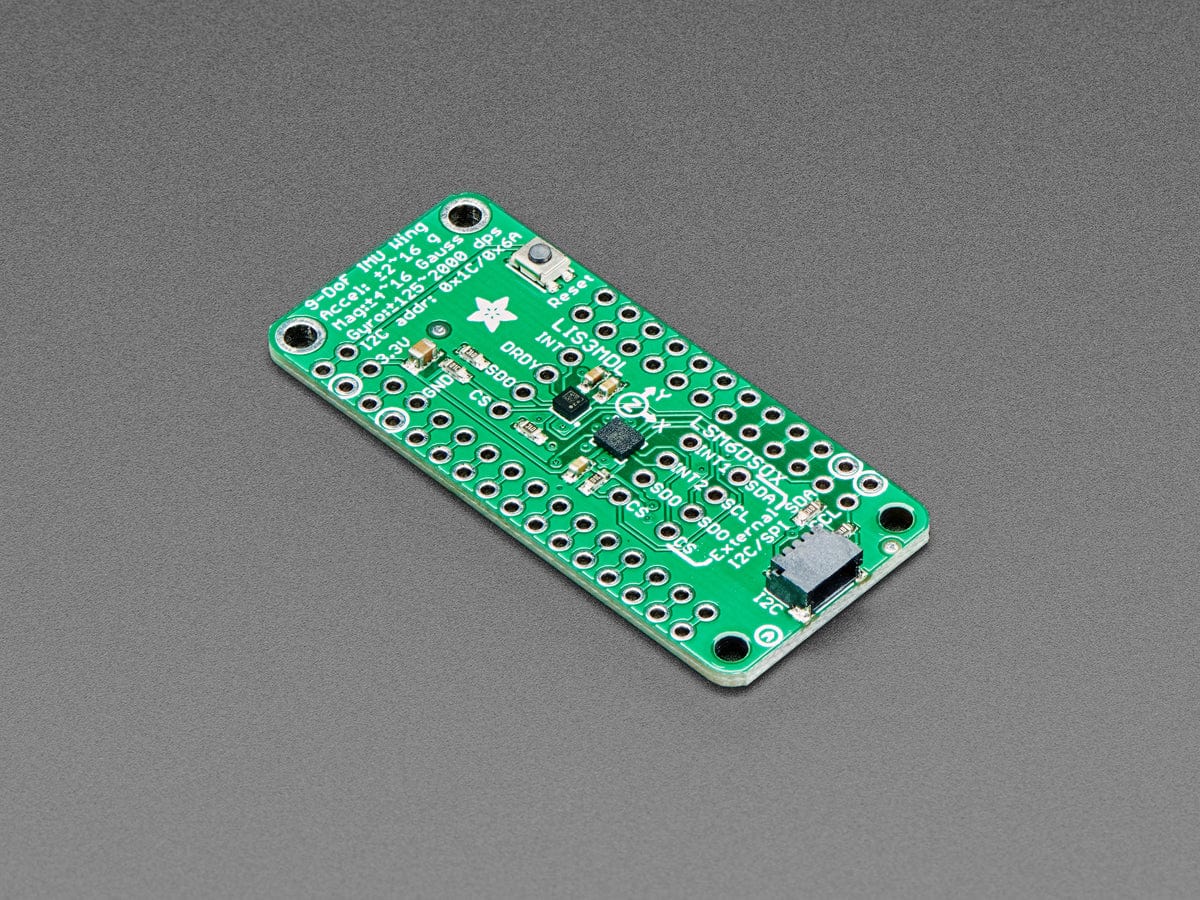 Adafruit LSM6DSOX + LIS3MDL FeatherWing - Precision 9-DoF IMU - The Pi Hut