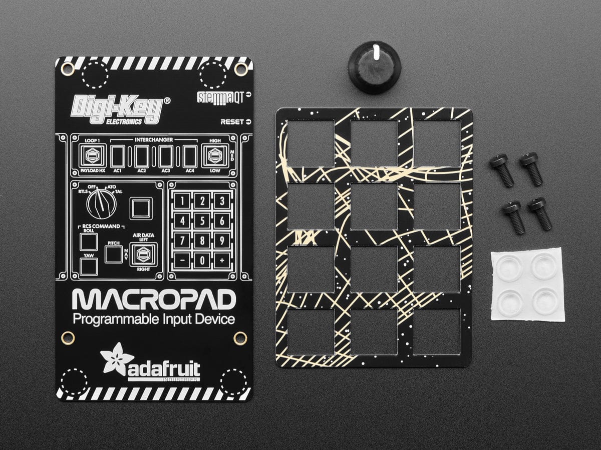 Adafruit MacroPad RP2040 Starter Kit - 3x4 Keys + Encoder + OLED - The Pi Hut