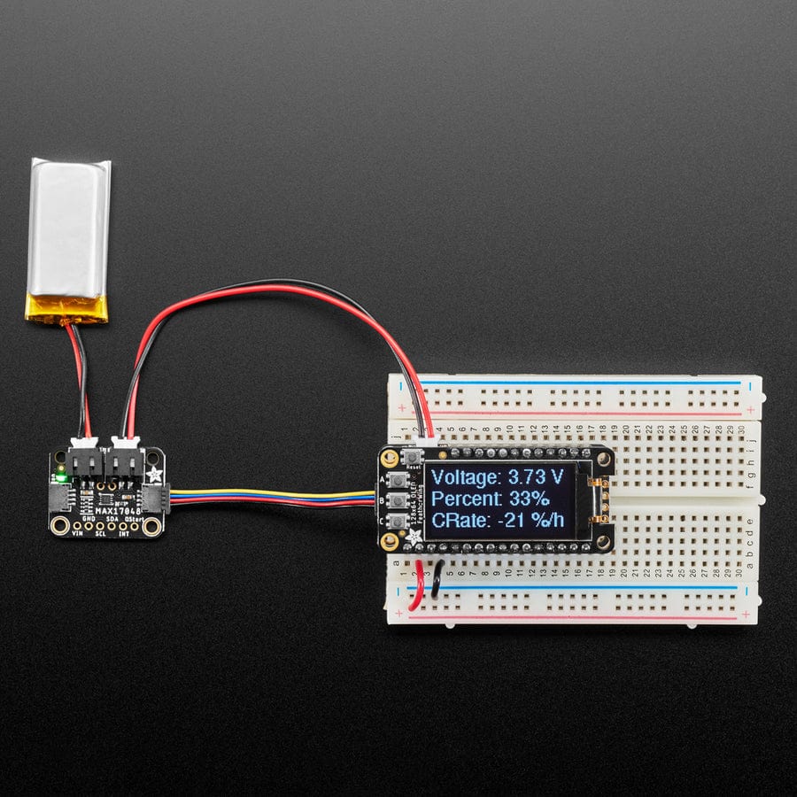 Adafruit MAX17048 LiPoly / LiIon Fuel Gauge and Battery Monitor - STEMMA JST PH & QT / Qwiic - The Pi Hut