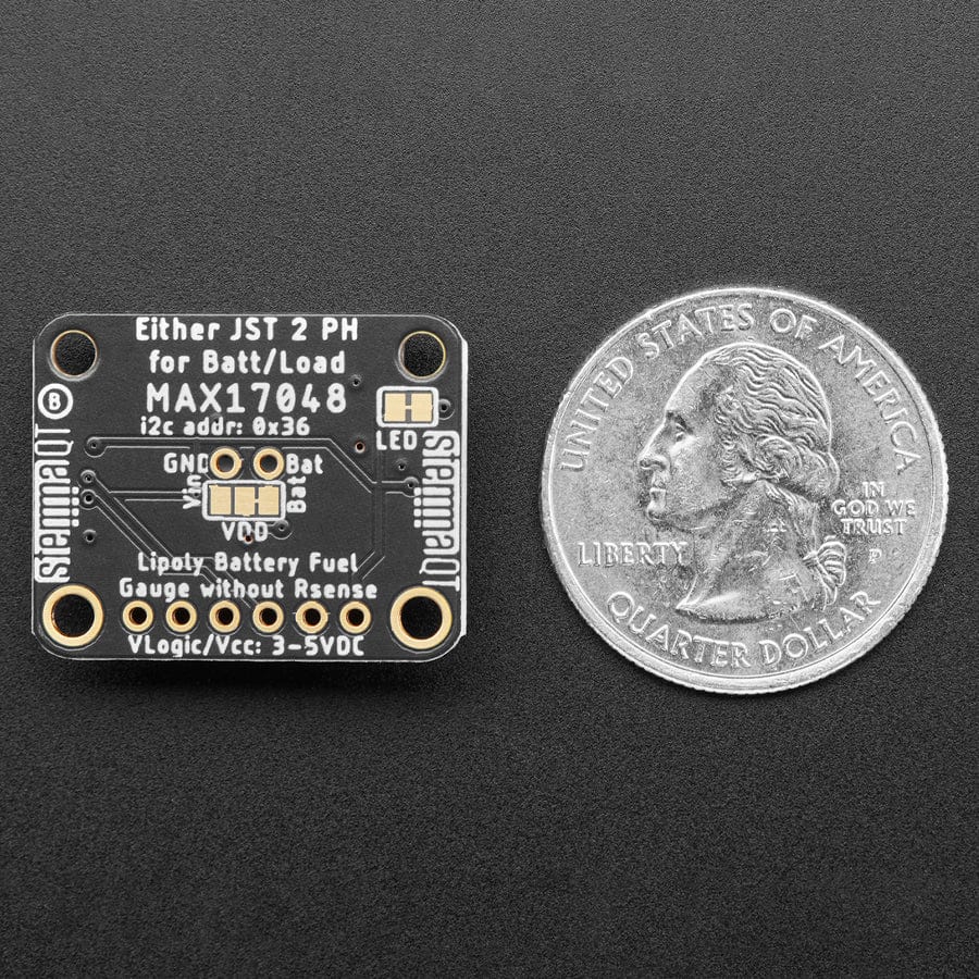 Adafruit MAX17048 LiPoly / LiIon Fuel Gauge and Battery Monitor - STEMMA JST PH & QT / Qwiic - The Pi Hut