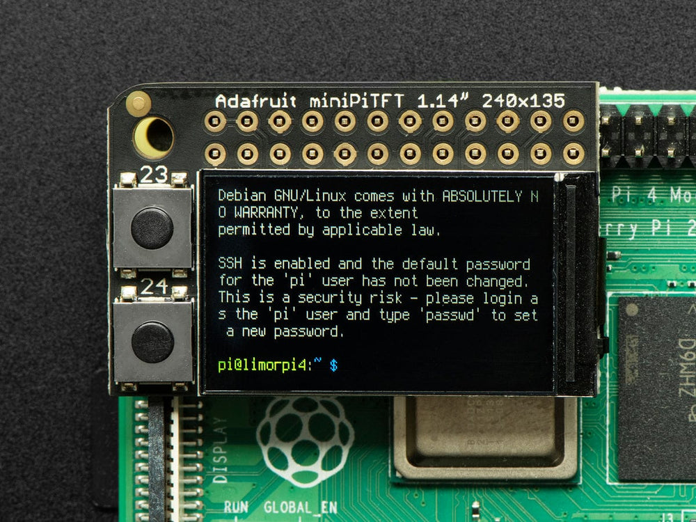 Adafruit Mini PiTFT - 135x240 Color TFT Add-on for Raspberry Pi - The Pi Hut