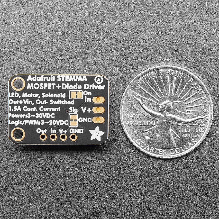 Adafruit MOSFET Driver - For Motors, Solenoids, LEDs, etc - STEMMA JST PH 2mm - The Pi Hut