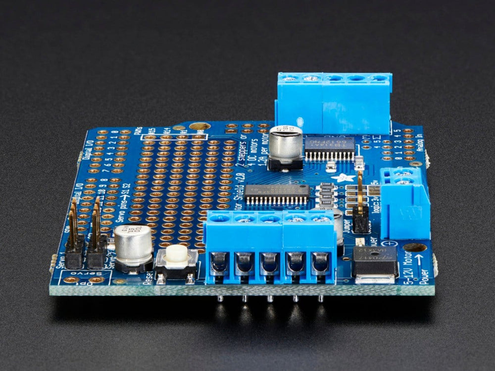 Adafruit Motor/Stepper/Servo Shield for Arduino v2 Kit - The Pi Hut
