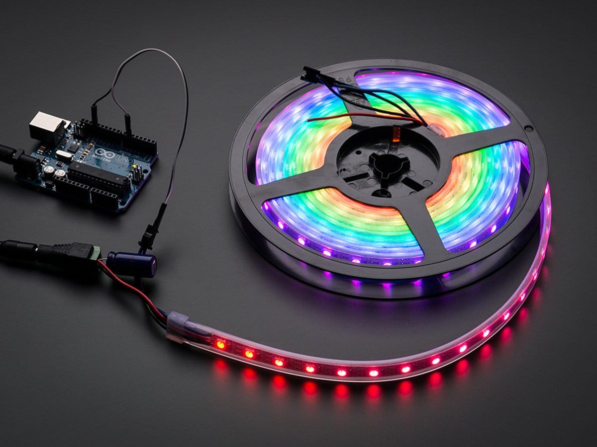 Adafruit NeoPixel Digital RGB LED Strip - Black 60 LED - The Pi Hut